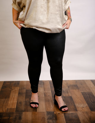 Pu Chintz Full Length Leggings