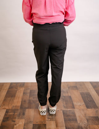 Cuffed high waist joggers
