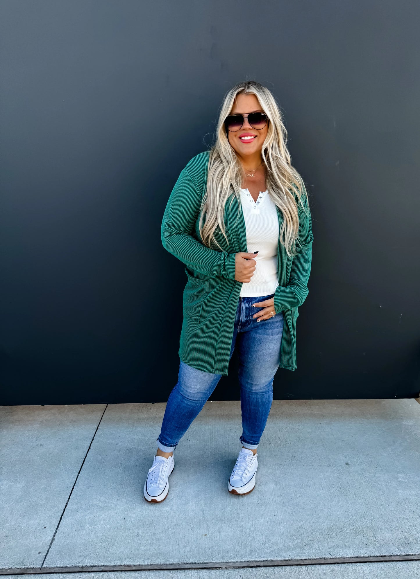 Winter ribbed cardigan