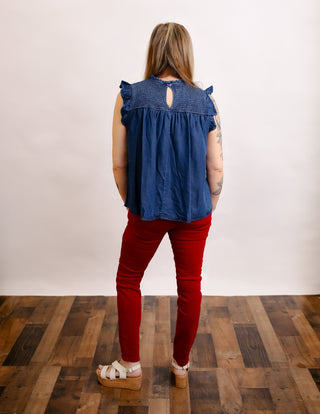 Ruffled Denim