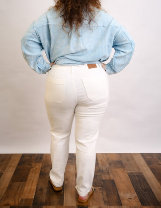 White Joggers By Judy Blue