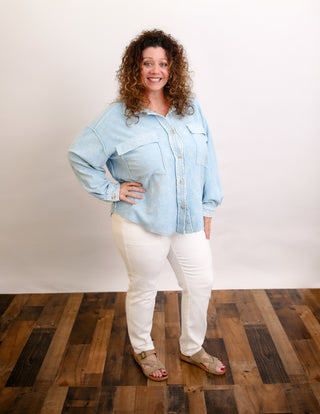 White Joggers By Judy Blue