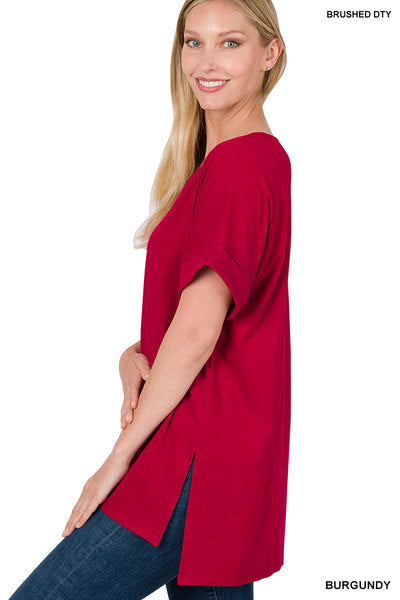 Rolled Sleeve Top