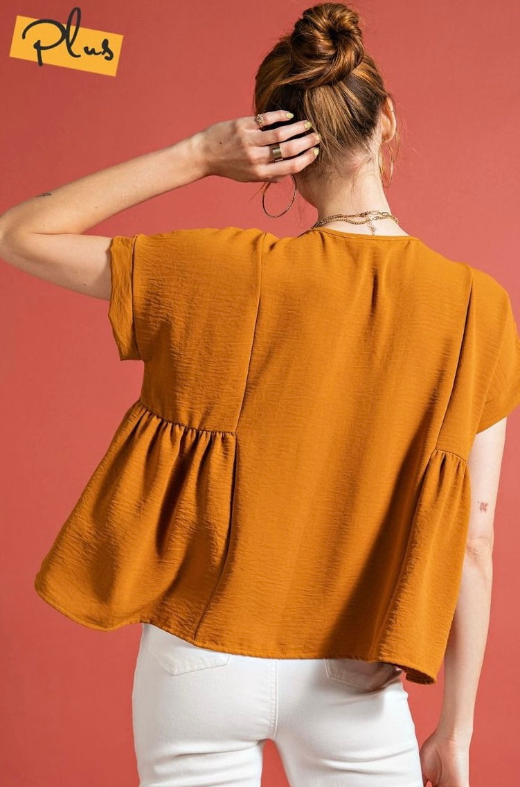 Short Sleeve Loose Fit Top