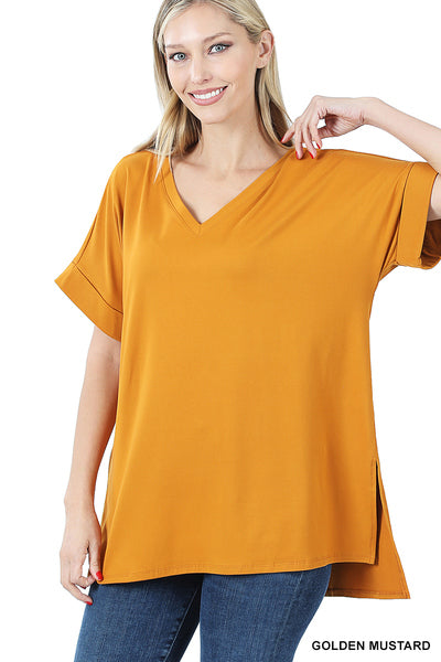Rolled Sleeve Top