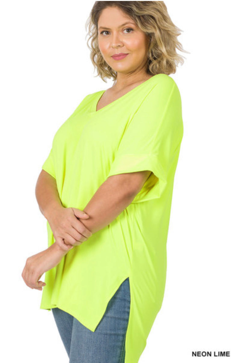 Rolled Sleeve Top