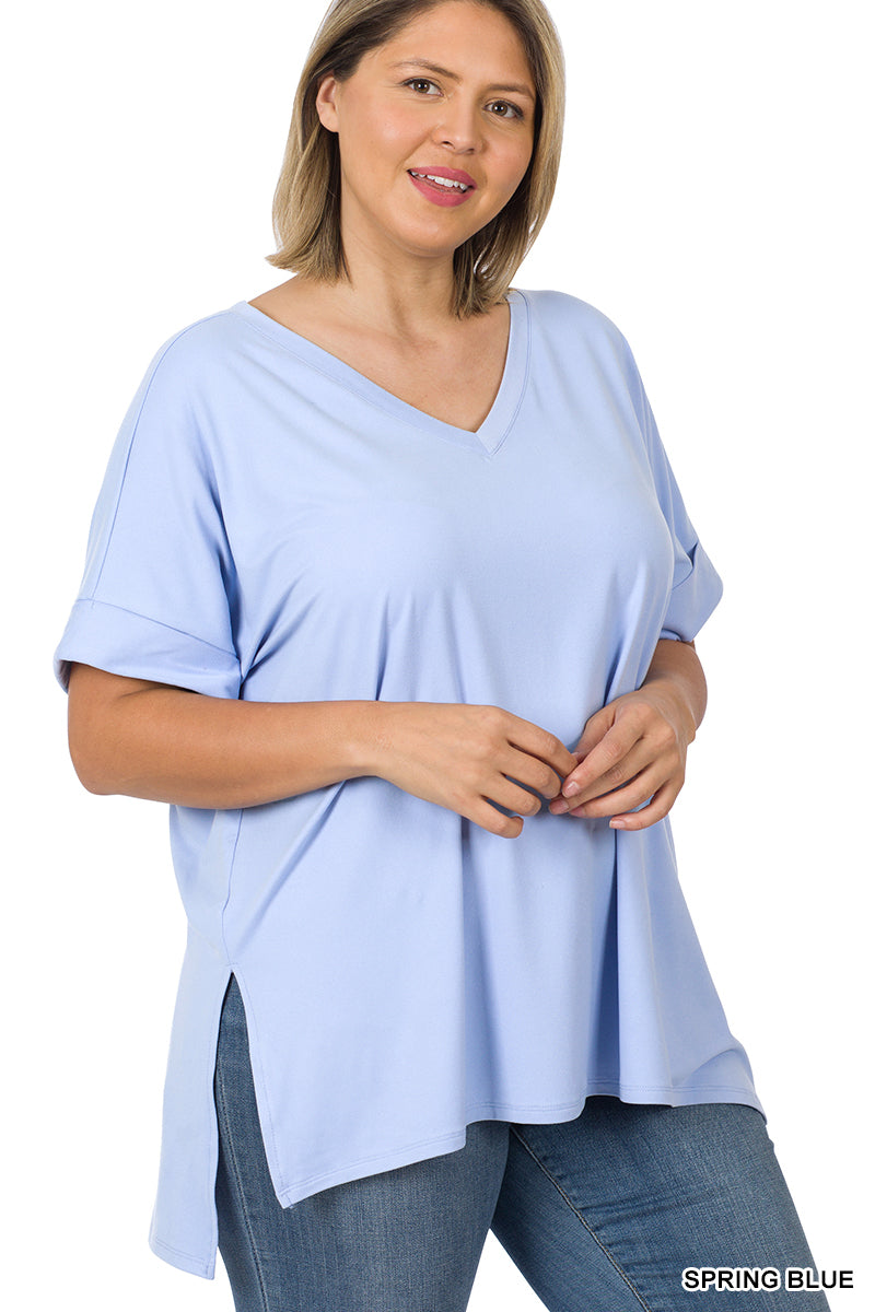 Rolled Sleeve Top