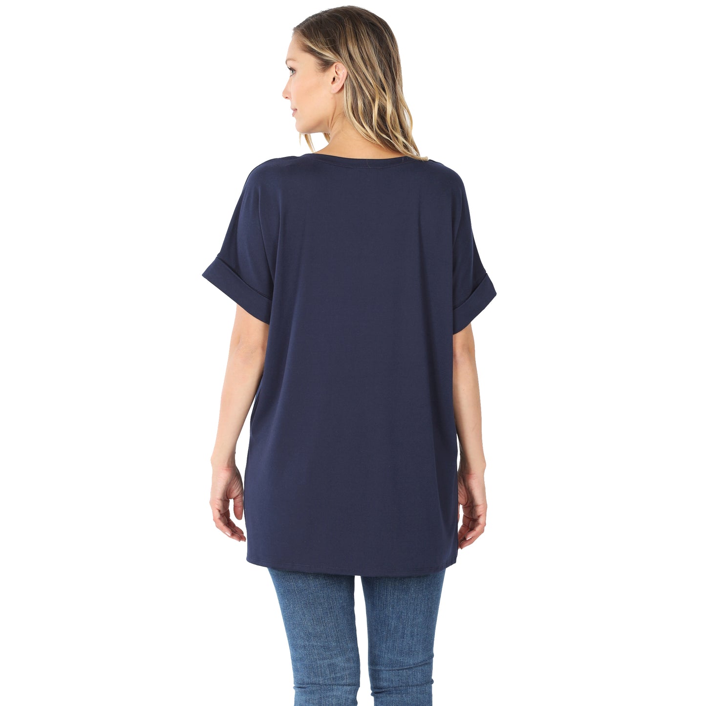 Rolled Sleeve Top