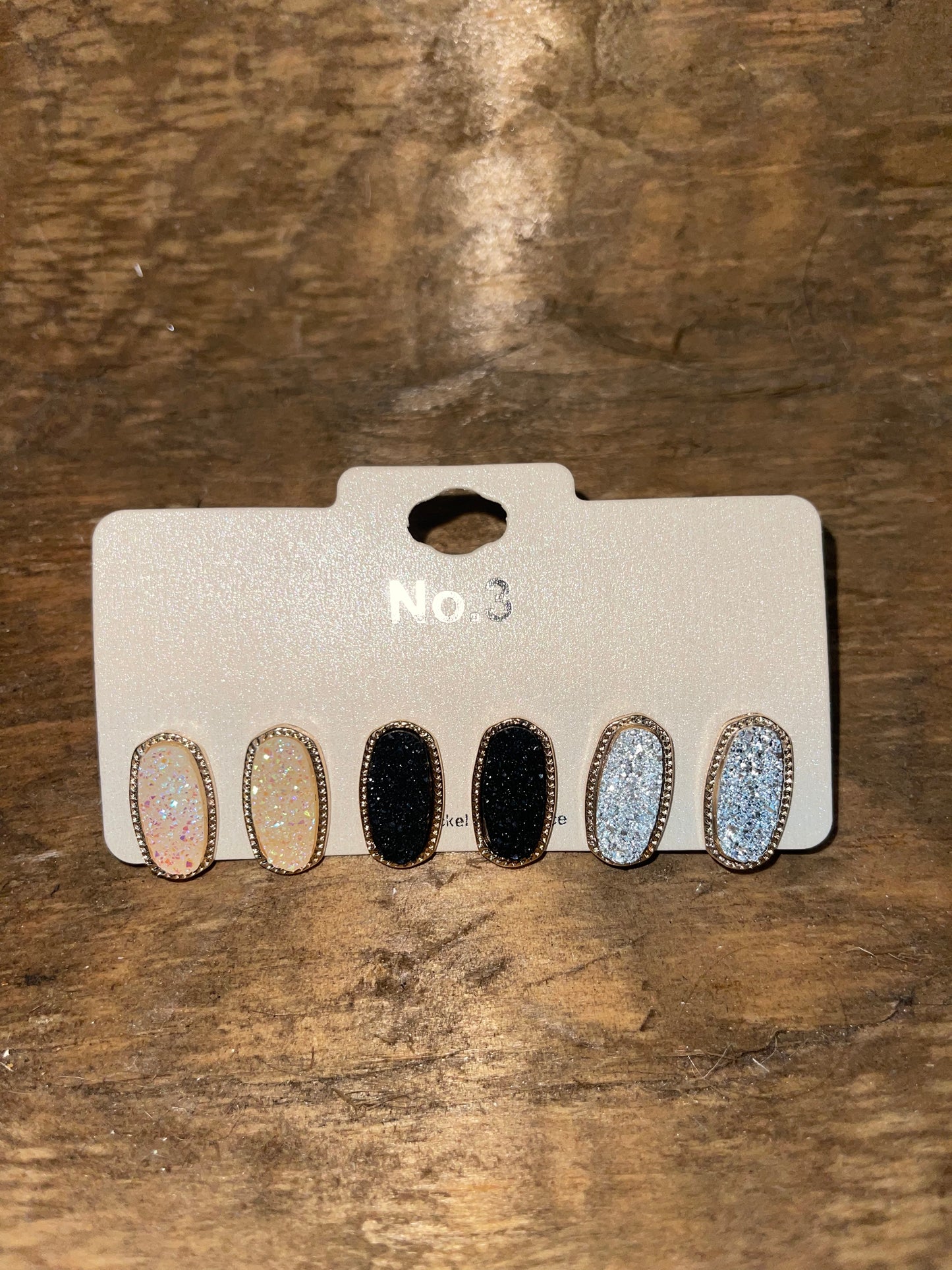 Druzy Earrings Set