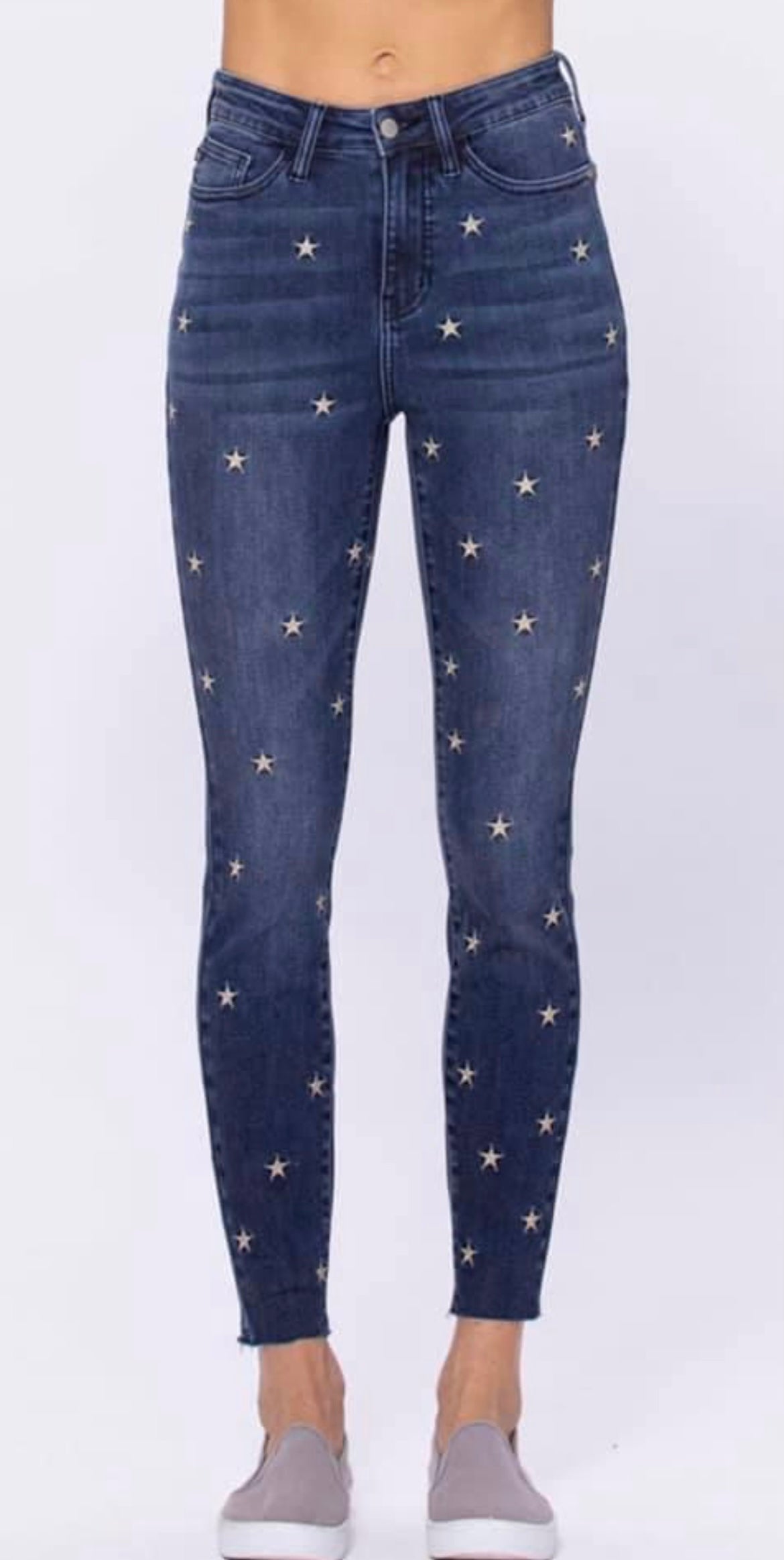 High Rise Star Skinny Jeans