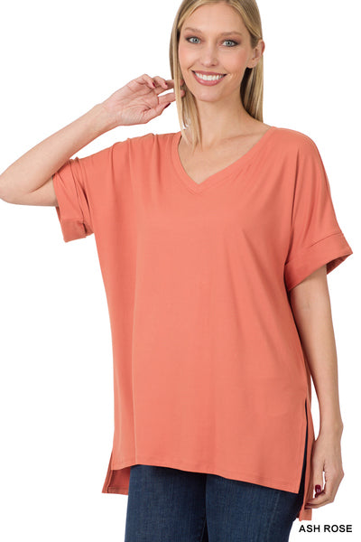 Rolled Sleeve Top