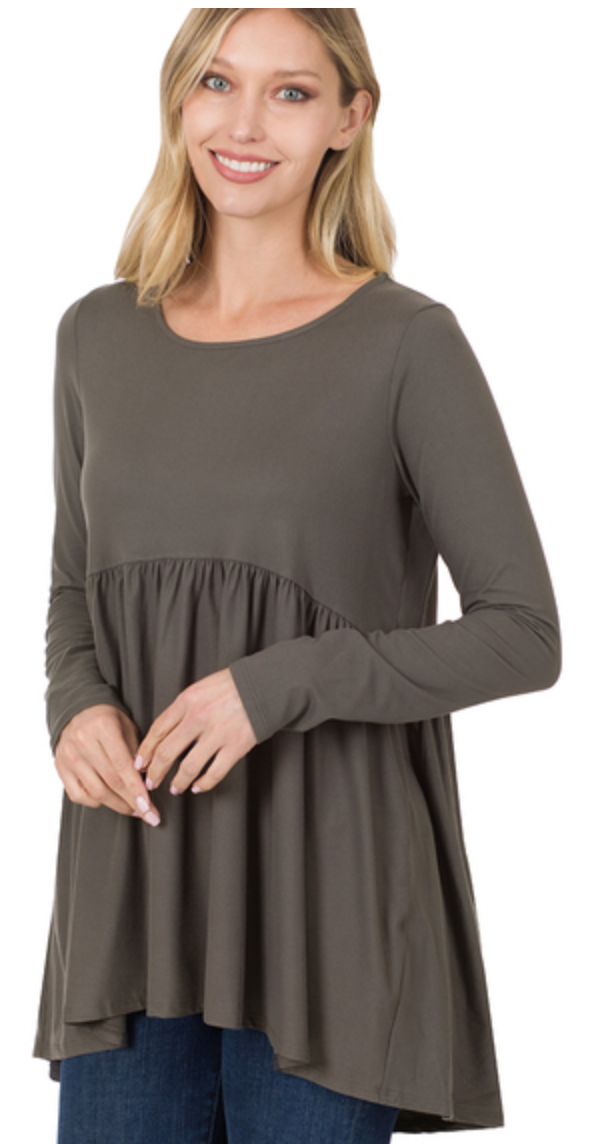 Long Sleeve Babydoll Top