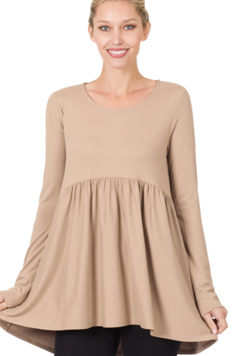 Long Sleeve Babydoll Top
