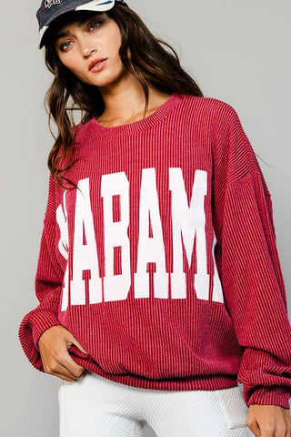 Alabama Comfy Oversize Graphic Sweatshirt