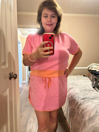 Two toned skort set