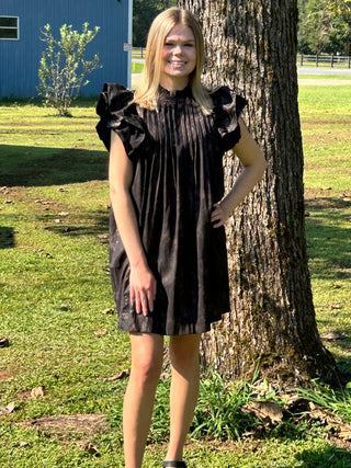 Ruffled Little Black Dress