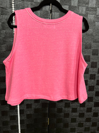 Hot Pink Crop Bow Graphic