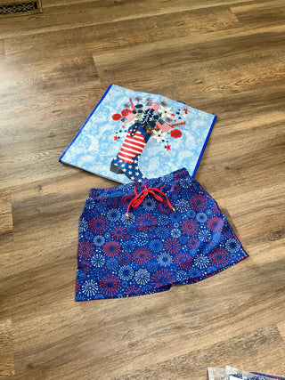 Red White and Boom Skort