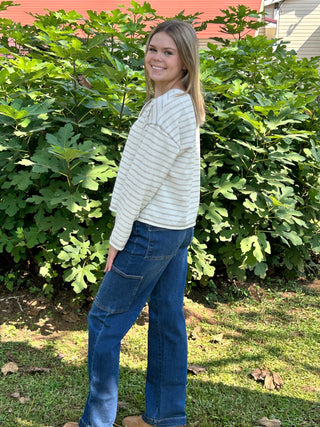 Creamy striped top