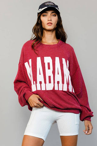 Alabama Comfy Oversize Graphic Sweatshirt