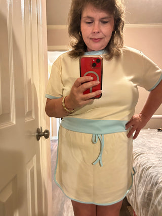 Two toned skort set