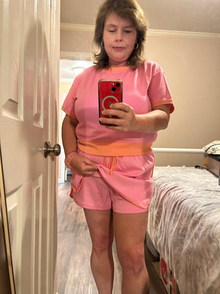 Two toned skort set
