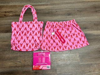 Lobster microfiber reversible beach towel