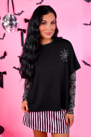 Rhinestone Web Tee