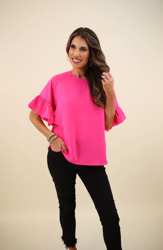 Rebecca Ruffle Sleeve Top