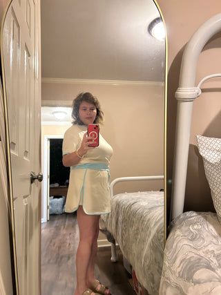 Two toned skort set