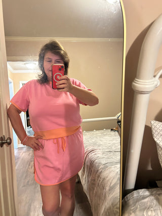 Two toned skort set