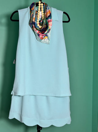Make it count textured scalloped edge skort set