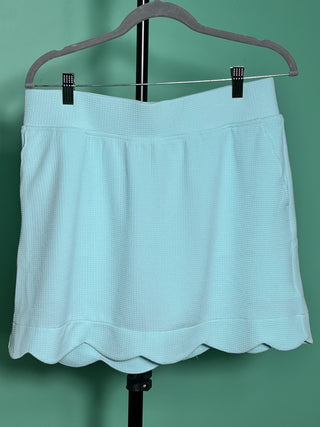 Make it count textured scalloped edge skort set