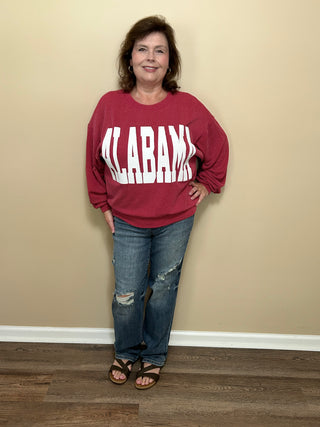Alabama Comfy Oversize Graphic Sweatshirt