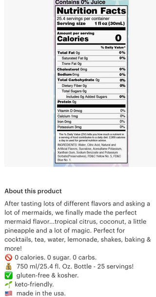 Mermaid syrup