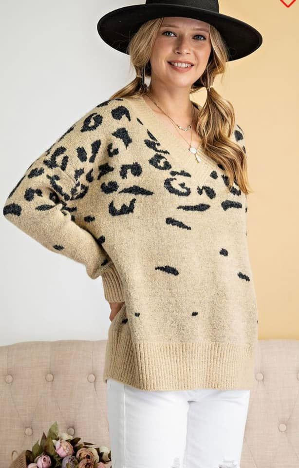 Faded Cheetah Sweater