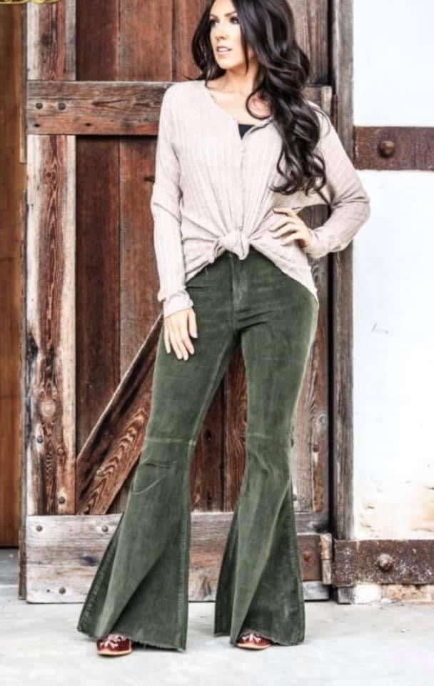 Corduroy Flare Jeans