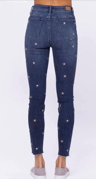High Rise Star Skinny Jeans