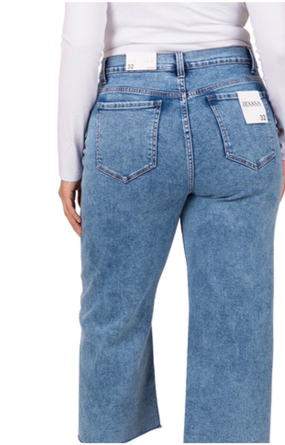 Raw Hem Cropped Denim Jeans