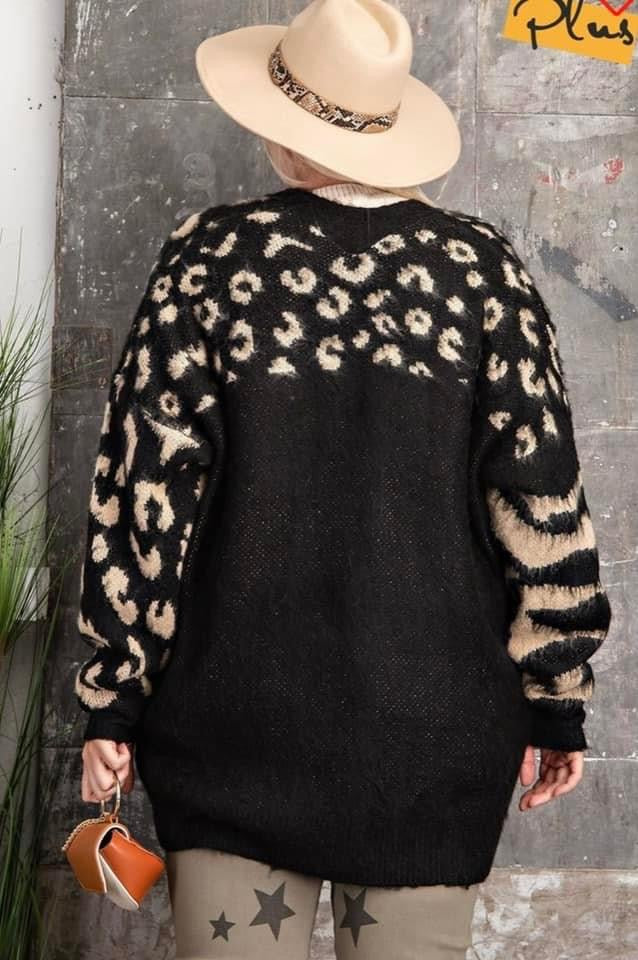 Cheetah Cardigan Sweater