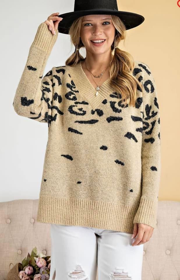 Faded Cheetah Sweater