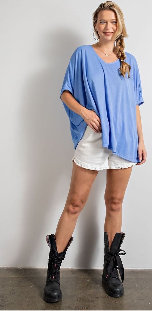Oversized Tunic in Periwinkle