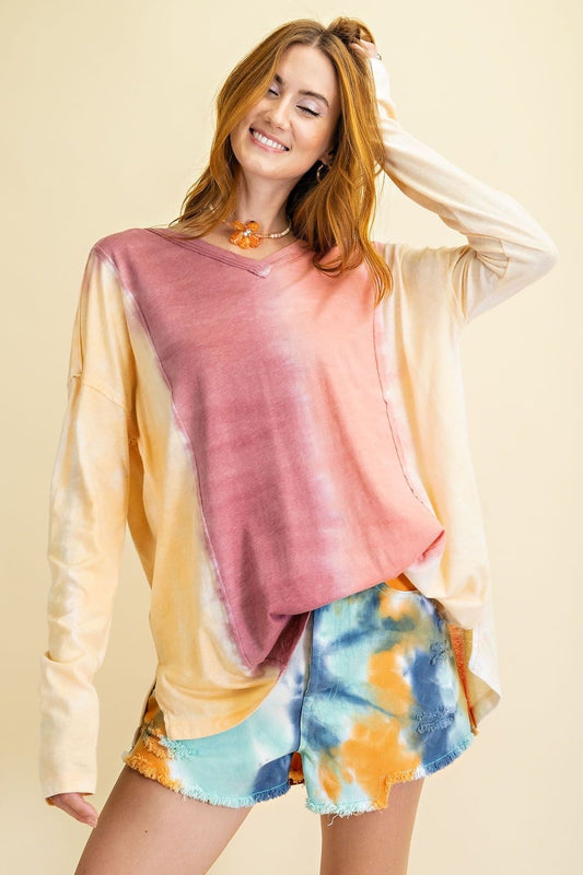 Long Sleeve Ombre Top