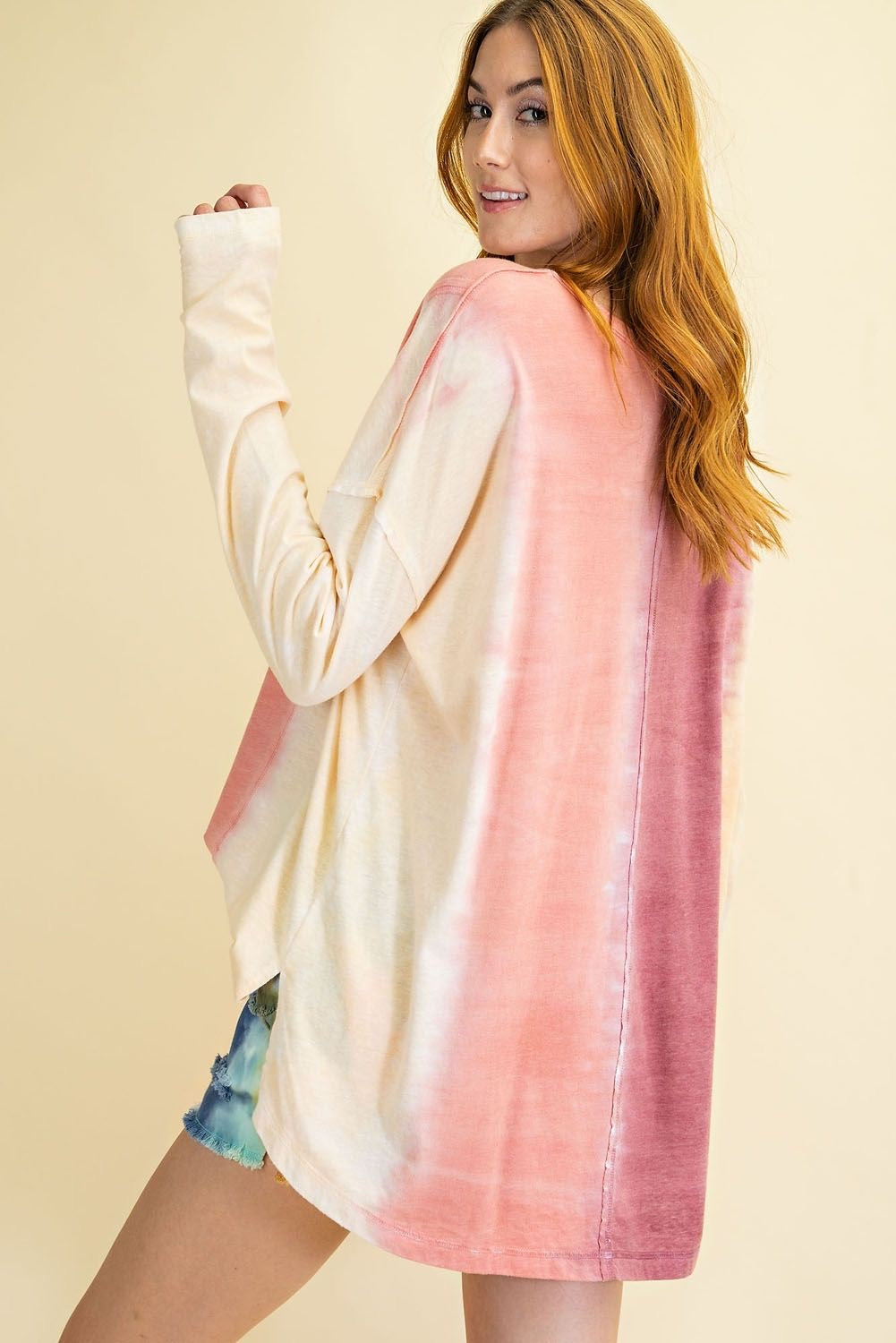 Long Sleeve Ombre Top
