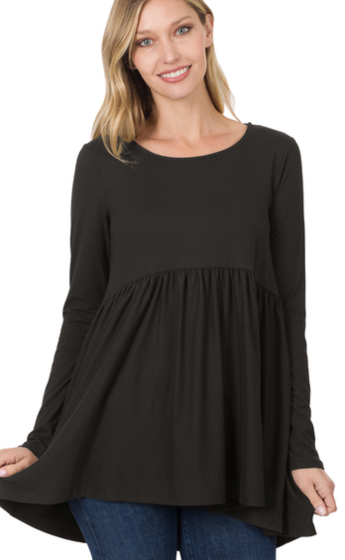 Long Sleeve Babydoll Top
